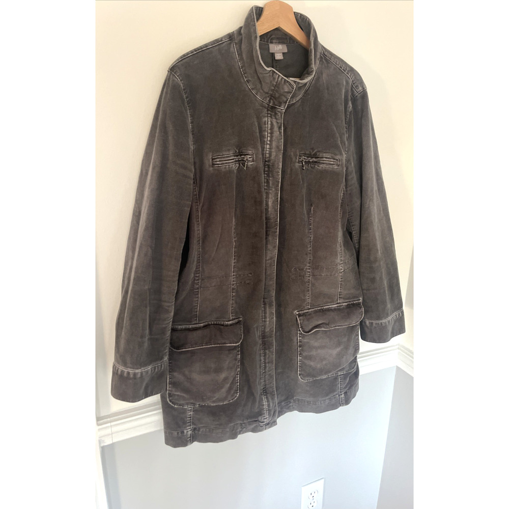 J Jill Corduroy Chore Barn Coat‎ Size Large Gray - Picture 6 of 15